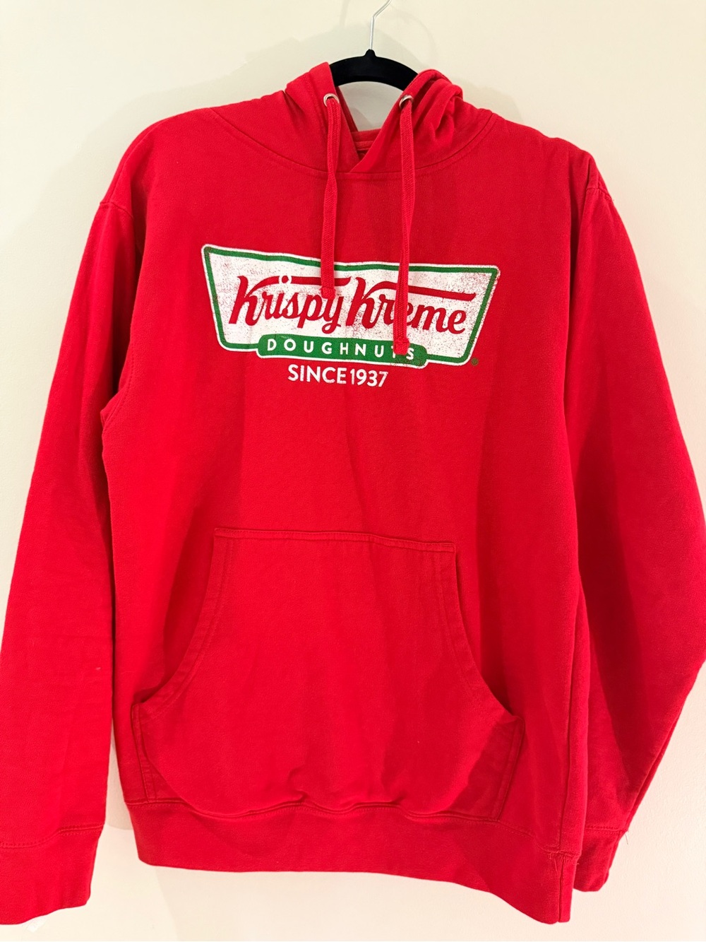 Krispy Kreme Red Logo Hoodie - Like New - 80% Cotton Blend